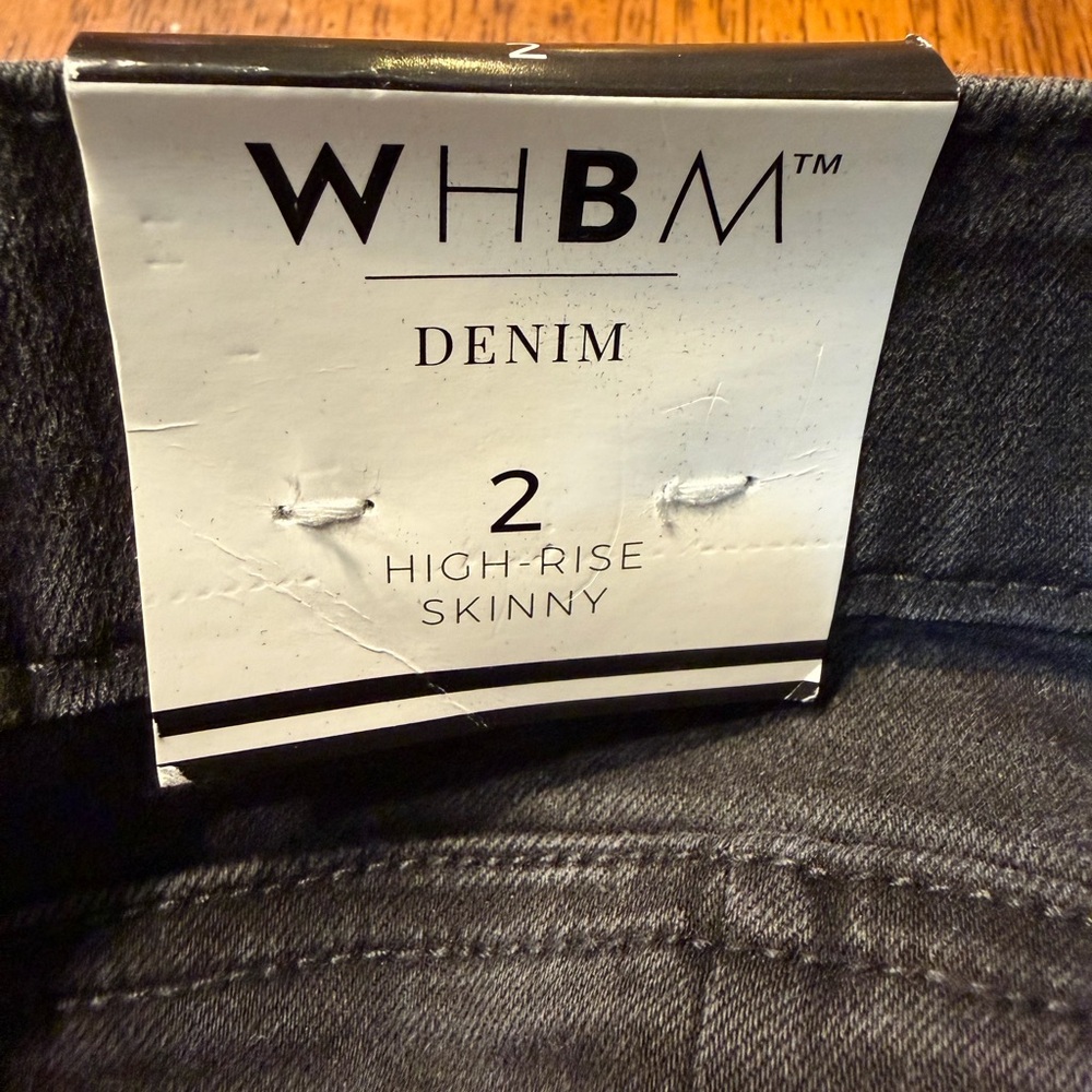 White House, Black market, high-rise skinny Women's Denim in black   size 2  NWT - Picture 9 of 14